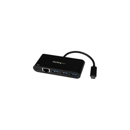 StarTech 3-Port USB-C Hub with Gigabit Ethernet and Power Delivery