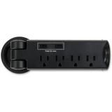 Safco Pull-up Power Module with USB Charging Port in Black