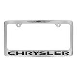 Chrysler Logo Chrome Plated Metal License Plate Frame Holder