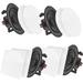 Pyle Audio 5.25 In 2 Way 150W Flush Mount Bluetooth Ceiling Wall Speakers 4 Pk