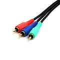 Cmple - 3-RCA Male to 3RCA Male RGB Component Video Cable For HDTV - 3 Feet