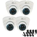 VideoSecu 4x Outdoor Security Camera IR Day Night Built-in 1/3 inch SONY CCD 600TVL 3.6 mm Wide Angle Lens with 4 Power Supply b6f