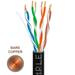 Cmple - Cat-5E Bulk Cable 350MHz UTP 24AWG Bare Copper CMR Rated 1000FT Black