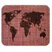 MKHERT Print World Map on Weaved Linen Rectangle Mousepad Mat for Mouse Mice Size 9.84x7.87 inches