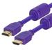 Cmple - Purple HDMI Cable High Speed HDTV Ultra-HD (UHD) 3D 4K @60Hz 18Gbps 28AWG HDMI Cord Audio Return - 10 Feet