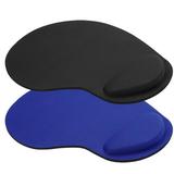 Ergonomic Mouse Pad with Wrist Rest Support TSV Gaming Mouse Pad Mat Comfortable Computer Gel Mouse Pad with Non-Slip Rubber Base for Desktop Laptop Home - Blue