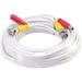 20FT White Premade BNC Video Power Cable / Wire For Security Camera CCTV DVR Surveillance System Plug & Play (White 20)