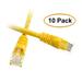 C&E Cat6 Yellow Ethernet Patch Cable Snagless/Molded Boot 5 Feet 10 Pack