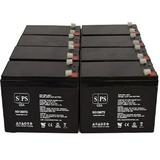 SPS Brand 12V 9Ah Replacement Battery (SG1290T2) for Eaton 5125-1000 RACKMOUNT (Terminal T2) (8 Pack)