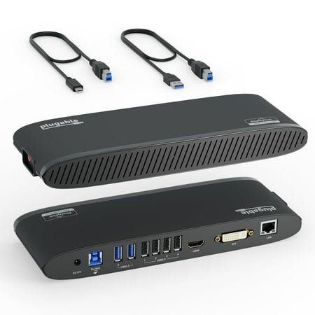 Plugable USB 3.0 Universal Laptop Docking Station for Windows and Mac