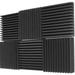 Mybecca 6 pack Acoustic Foam Wedges 2 x 12 x 12 Studio Soundproofing Panels Dampers (6 Square feet) Charcoal