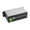 StarTech HB20A7AME 7 Port Industrial USB Hub - Metal - USB 2.0 - 15kV ESD Protection - Surface or Din Rail - USB Splitter - USB Port Expander