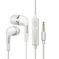 Headset OEM 3.5mm Hands-free Earphones Mic Dual Earbuds Headphones Stereo Wired [White] D3Y for Samsung Galaxy S5 Mini Sport (SM-G860P) S6 Active S7 Active S8 active Sol