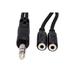 Hosa YMP-234 Y Cable - 1/4 in TRS Male to Dual 3.5mm TRS Female