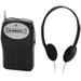 GPX Portable AM/FM Radio Black R116B