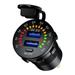 12V Quick Charge 3.0 Dual USB Car Charger Fast Charge with LED Voltmeter Switch