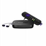 Roku Ultra | 4K/HDR/HD Streaming Player with Enhanced Remote (Voice Remote Finder Headphone Jack TV Power and Volume) Ethernet Micro SD and USB (2017)