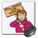 3dRose Funny Humorous Woman Girl With A Sign Will Work For Pickles Mouse Pad 8 by 8 inches