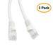 eDragon CAT5E Hi-Speed LAN Ethernet Patch Cable Snagless/Molded Boot 50 Feet White Pack of 3