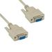 Kentek 25 Feet FT DB9 9 Pin Serial Extension Converter Cable Cord RS-232 28 AWG Female to Female F/F Molded Straight-Through D-Sub Port Beige for PC Mac Linux Data