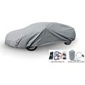 Weatherproof Car Cover Compatible with Ford Taurus Sedan 6th Gen 2020 - 5L Outdoor & Indoor - Protect from Rain Snow Hail UV Rays Sun - Fleece Lining - Anti-Theft Cable Lock Bag & Wind Straps