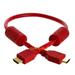 Cmple - HDMI Cable 1.5FT High Speed HDTV Ultra-HD (UHD) 3D 4K @60Hz 18Gbps 28AWG HDMI Cord Audio Return 1.5 Feet Red