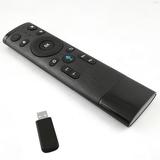 2.4G Wireless Remote Control with USB Receiver Voice Input for Smart TV Android HTPC PC Projector Black