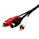 Cmple - S-Video & 2-RCA Audio Cables Combo 4 Pin SVideo Male Cord Gold Plated - 100 Feet