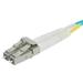 Cable Wholesale 10 ft. OM4 LC & LC Multimode Duplex Fiber Optic Cable 10 GB - 3 m & 0.4 in. Aqua