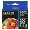 EPSON 200 DURABrite Ultra Ink High Capacity Black & Standard Color Cartridge Combo Pack (T200XL-BCS) Works with WorkForce WF-2520 WF-2530 WF-2540 Expression XP-200 XP-300 XP-310 XP-400 XP-410