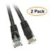 C&E Cat6a Black Ethernet Patch Cable Snagless/Molded Boot 500 MHz 25 Feet 2 Pack