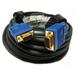 Importer520 Blue Connectors HD15 Male to Male SVGA VGA Long Video Monitor Cable for TV Computer Projector (25 Feet)