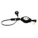 Retractable Headset MONO Hands-free Earphone w Mic Single Earbud Headphone Earpiece Wired [3.5mm] [Black] BYY for LG Logos Optimus Exceed 2 F60 F7 G Pro L70 L90 Pad LTE Zone 3 Premier LTE Realm