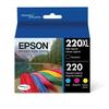 EPSON 220 DURABrite Ultra Ink High Capacity Black & Standard Color Cartridge Combo Pack Works with WorkForce WF-2630 WF-2650 WF-2660 WF-2750 WF-2760 Expression XP-320 XP-420 XP-424