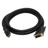 Monoprice 6ft 24AWG CL2 High Speed HDMI to DVI Adapter Cable w / Net Jacket - Black