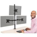 Stand Steady Triple Monitor Mount| Clamp-On Height Adjustable Triple Monitor Stand | Full Articulation VESA Mount Fits Most LCD/LED Monitors 13-32 Inches | Black