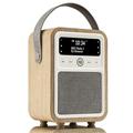 VQ Monty HD Digital Radio with AM & FM Bluetooth & Alarm Clock â€“ Real Wood Case Oak