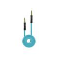 Tangle Free Flat Wire Car Audio Stereo Auxiliary Aux Cord Cable Adapter for ZTE Concord V768(T Mobile) - Sky Blue