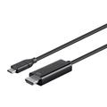 Monoprice USB C to HDMI 3.1 Cable - 3 Feet - Black | 5Gbps 4K@30Hz Type C Mirror or Expand you PC Display