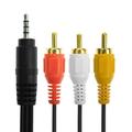 UPBRIGHT AV 3.5mm mini plug to 3 RCA Audio Video Cable Cord For Panasonic SDR-S71/S SDR-H95/P/C SDR-H85/P/C SDR-H90 SDR-H100/K/P SDR-H101/K SDR-H101/P SDR-H101/S HDC-TM15 K