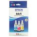 EPSON 664 EcoTank Ink Ultra-high Capacity Bottle Three Color CMY Combo Pack (T664520-S) Works with EcoTank ET-2500 ET-2550 ET-4500 ET-4550 ET-2600 ET-2650 ET-3600 ET-16500