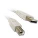 6ft USB Cable for: Epson WorkForce 845 Wireless All-in-One Color Inkjet Printer Copier Scanner Fax - White / Beige