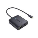Cable Matters USB C Multiport Adapter (USB C Dock with USB C to HDMI 4K) 2x USB 3.0 Gigabit Ethernet and 60W PD in Black - USB-C & Thunderbolt 3 Port Compatible for MacBook Pro Dell XPS and More