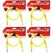 4 Rockville RCTR103Y Yellow 3 1/4 TRS to 1/4 TRS Cable 100% Copper