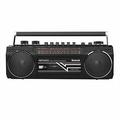 Riptunes Cassette Boombox Retro Bluetooth Boombox Cassette Player and Recorder AM/FM/ SW-1-SW2 Radio-4-Band Radio USB SD and AUX-in Headphone Jack