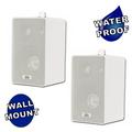 Acoustic Audio 251W Indoor Outdoor 3 Way Speakers 400 Watt White Pair