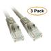 eDragon Cat5e Gray Ethernet Patch Cable Snagless/Molded Boot 35 Feet 3 Pack