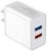 USB Wall Charger 3.1A Dual Port USB Cube Power Adapter Wall Charger Plug Charging Block Cube for Phone 8/7/6 Plus/X Pad Samsung Galaxy S5 S6 S7 Edge LG ZTE HTC Android (White)