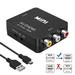 RCA to HDMI Coolmade 1080P Mini RCA Composite CVBS AV to HDMI Video Audio Converter Adapter Supporting PAL/NTSC with USB Charge Cable for PC Laptop Xbox PS4 PS3 TV STB VHS VCR Camera DVD