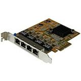 Used StarTech.com 4-Port PCI Express Gigabit Network Adapter Card - Quad-Port PCIe Gigabit NIC - PCI Express x4 - 4 Port(s) - 4 - Twisted Pair